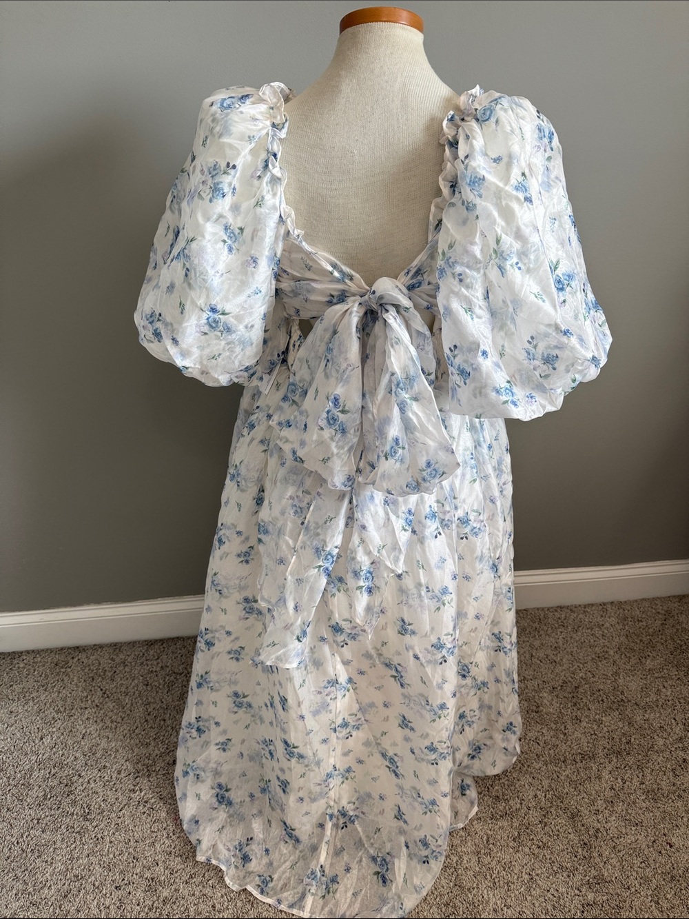 NWT!! Worth Collective - Melody Maxi Dress - Cerulean Blue Floral - Large - Picture 6 of 12